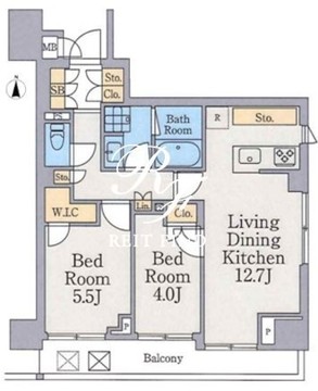 クレストコート町屋 604 間取り図