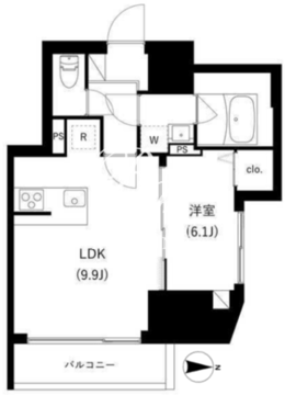 WHARF駒込 304 間取り図