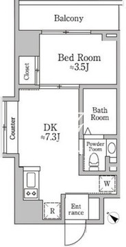 レジディア三宿 505 間取り図