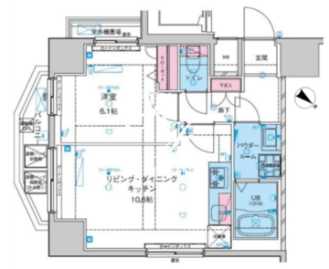 ジェノヴィア浅草駅前スカイガーデン 804 間取り図