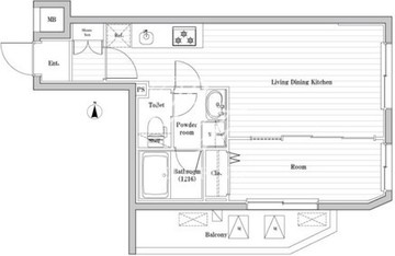 四谷三丁目ステーションレジデンス 208 間取り図