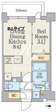 クレストコート大岡山 202 間取り図