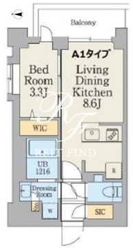 クレストコート大岡山 401 間取り図