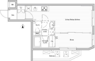四谷三丁目ステーションレジデンス 407 間取り図