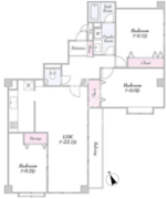 リエール市ヶ谷 401 間取り図