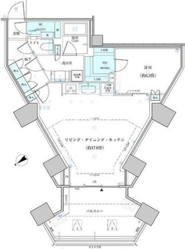 パークタワー勝どき S-604 間取り図