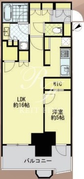 パークタワー勝どき M-4002 間取り図
