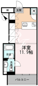 カスタリア目黒長者丸 302 間取り図