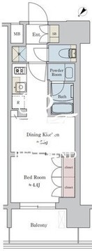 ブリリアイスト大井町 902 間取り図