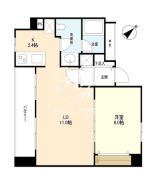 オーキッドプレイス 702 間取り図