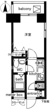 レジディア日本橋人形町2 808 間取り図