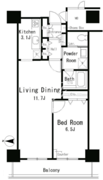 イーストコア曳舟一番館 713 間取り図
