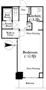 河田町ガーデン 1-702 間取り図