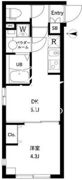 コンポジット千駄木ヒルトップ 301 間取り図