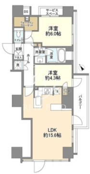 パークリュクス虎ノ門 1604 間取り図