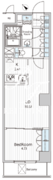 ビエラコート日本橋久松町 407 間取り図