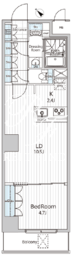 ビエラコート日本橋久松町 406 間取り図