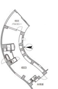 天神町プレイス 603 間取り図