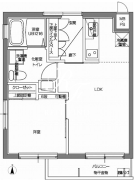 パティーナV代々木上原 403 間取り図