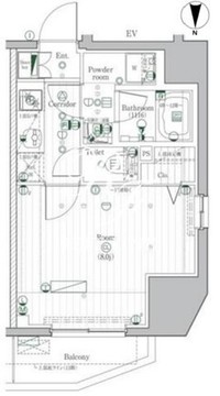 プレミアムキューブ駒込 801 間取り図