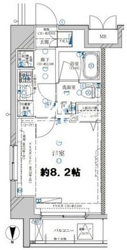 ディアレイシャス菊川 202 間取り図