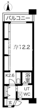 シティコート目黒 3-317 間取り図