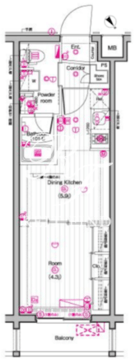 ザ・プレミアムキューブG東中野 502 間取り図