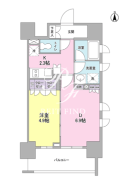 スタイリオ蒲田 1304 間取り図