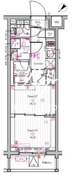 ザ・プレミアムキューブG東中野 329 間取り図