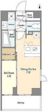 ラドゥセール志茂 407 間取り図