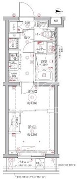クレイシア西馬込 102 間取り図