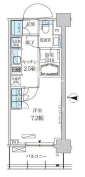 パークアクシス菊川 1105 間取り図