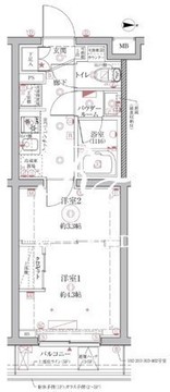 クレイシア西馬込 207 間取り図