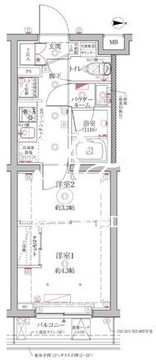 クレイシア西馬込 406 間取り図