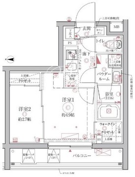 クレイシア西馬込 208 間取り図