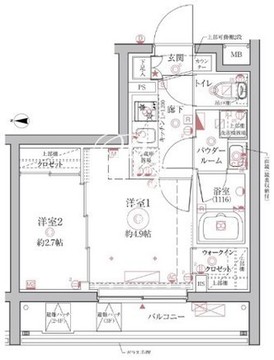 クレイシア西馬込 308 間取り図