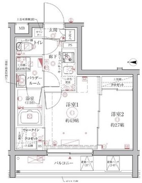 クレイシア西馬込 209 間取り図