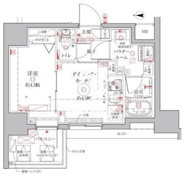 クレイシアIDZ上野 1201 間取り図