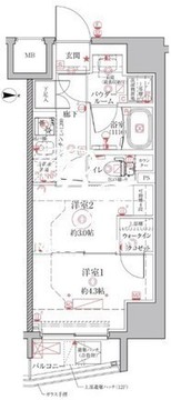 クレイシアIDZ上野 1104 間取り図