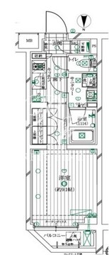 レガリス明大前 104 間取り図
