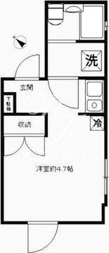 ヒューゲルハイム三軒茶屋 102 間取り図