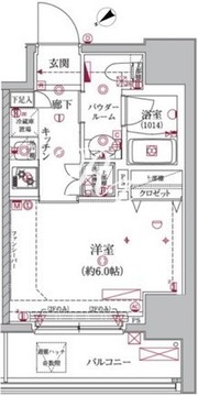 クレイシア大井町 202 間取り図