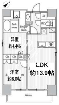 ザ・プレイス駒込 1001 間取り図