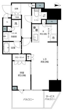 ブリリアタワー池袋ウエスト 509 間取り図