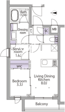 イプセ初台 303 間取り図