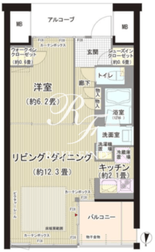 ガーデニエール砧ウエスト 214 間取り図