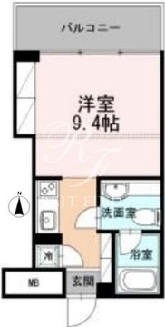 カスタリア目黒長者丸 415 間取り図