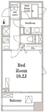 パークハビオ京橋 1106 間取り図