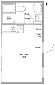 エディット代々木 B105 間取り図