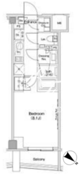 ザ・パークハビオ渋谷クロス 404 間取り図
